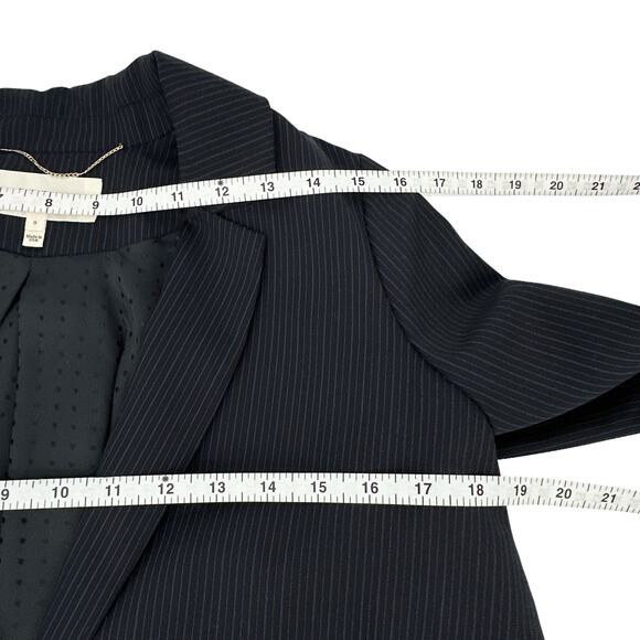 THE GREAT. The Swing Blazer in Navy Stripe 0|XS - Picture 11 of 13